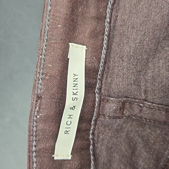 Rich and Skinny Bronzer Coated Pants 28W - Picture 4 of 9